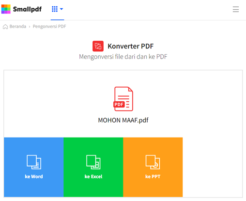 Cara Mengubah PDF ke Excel, Word, dan PPT Online - Cara Mengubah Pdf Smalpdf